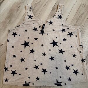 TORRID SLEEP (loungewear) size (1) Star-Patterned Gray Tank Top
